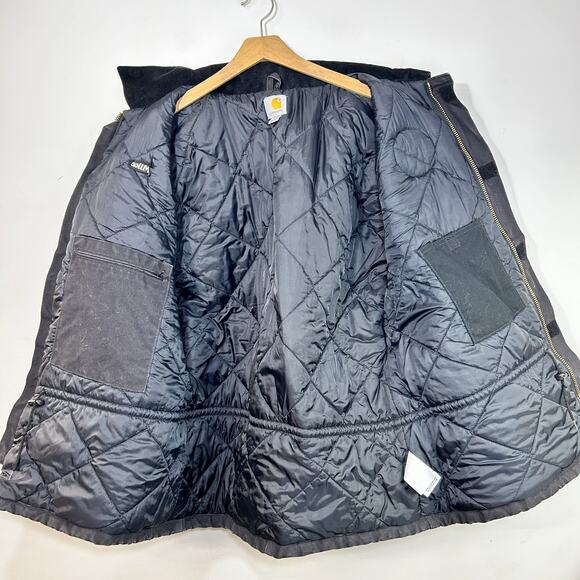 Vintage Carhartt Arctic Jacket C26 BLK Black Size XL Quilt Lined Coat Alaska - Picture 2 of 10